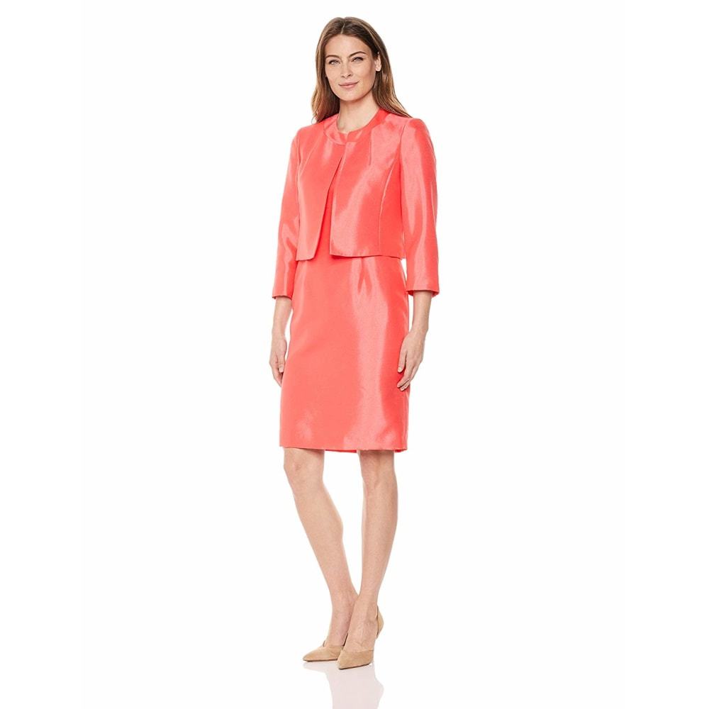 Le Suit Women's Fly Away Jacket with Sheath Dress